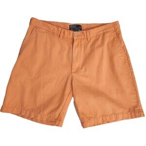 POLO RALPH LAUREN Chino Shorts Mens 38 Orange Prospect Short Chino 9 Inch Inseam